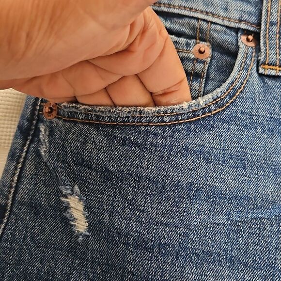 Women's Blue High-Rise Skinny  Jeans - Picture 4 of 16